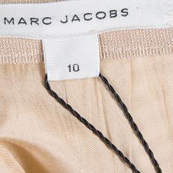 Pre Owned Marc Jacobs Peach Striped Skirt L