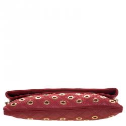 Pre Owned Marc Jacobs Red Leather Eyelets Sandy Shoulder Bag