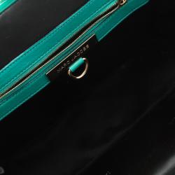 Pre Owned Marc Jacobs Green Patent Leather Stam Satchel
