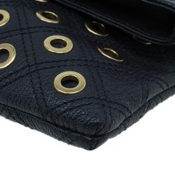 Pre Owned Marc Jacobs Black Leather Sandy Eyelets Shoulder Bag
