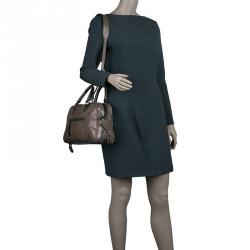 Pre Owned Marc Jacobs Brown Python Small Venetia Bowler Bag