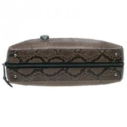 Pre Owned Marc Jacobs Brown Python Small Venetia Bowler Bag