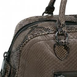 Pre Owned Marc Jacobs Brown Python Small Venetia Bowler Bag
