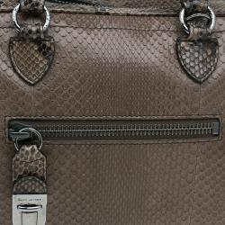 Pre Owned Marc Jacobs Brown Python Small Venetia Bowler Bag