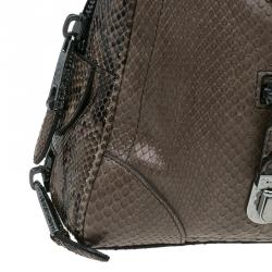Pre Owned Marc Jacobs Brown Python Small Venetia Bowler Bag