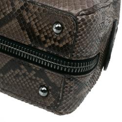 Pre Owned Marc Jacobs Brown Python Small Venetia Bowler Bag