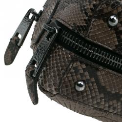 Pre Owned Marc Jacobs Brown Python Small Venetia Bowler Bag