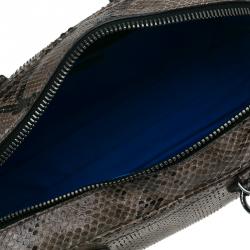 Pre Owned Marc Jacobs Brown Python Small Venetia Bowler Bag