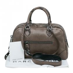 Pre Owned Marc Jacobs Brown Python Small Venetia Bowler Bag