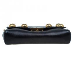 Pre Owned Marc Jacobs Black Leather Small Studded Gotham Shoulder Bag