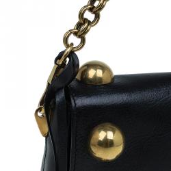 Pre Owned Marc Jacobs Black Leather Small Studded Gotham Shoulder Bag