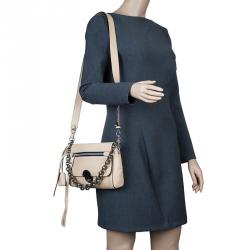 Pre Owned Marc Jacobs Beige Pebbled Leather Small Big Apple Gotham Shoulder Bag