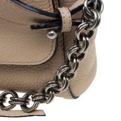 Pre Owned Marc Jacobs Beige Pebbled Leather Small Big Apple Gotham Shoulder Bag