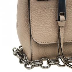 Pre Owned Marc Jacobs Beige Pebbled Leather Small Big Apple Gotham Shoulder Bag