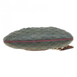 Pre Owned Marc Jacobs Green/Pink Quilted Snakeskin Little Stam Bag