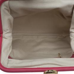 Pre Owned Marc Jacobs Green/Pink Quilted Snakeskin Little Stam Bag