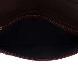 Pre Owned Marc Jacobs Burgundy Leather Sandy Eyelets Shoulder Bag