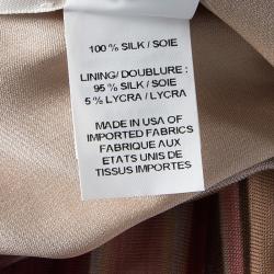 Pre Owned Marc Jacobs Multicolor Striped Silk Knit One Shoulder Belted Dress M