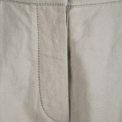 Pre Owned Marc Jacobs Beige Embellished Bird Motif Wide Leg Three Quarter Pants L