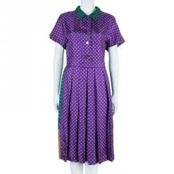 Marc Jacobs Multicolor Dotted Silk Dress M