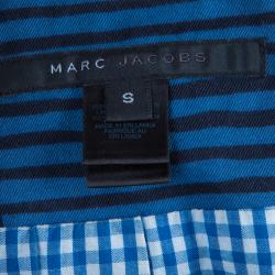 Marc Jacobs Blue Geometric Print Coat S