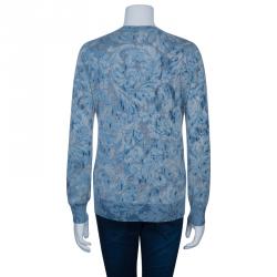 Pre Owned Marc Jacobs Blue Metallic Sweater S