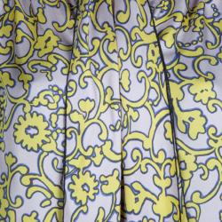 Pre Owned Marc Jacobs Lilac Printed Silk Neck Tie Detail Long Sleeve Blouse M