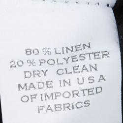 Pre Owned Marc Jacobs Grey Linen Zip Front Cropped Jacket M