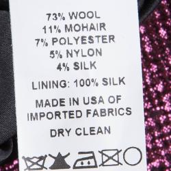 Pre Owned Marc Jacobs Metallic Pink Wool Trousers XL