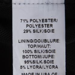 Pre Owned Marc Jacobs Pink Polka Dot Lace Pocket Detail Strapless Dress S