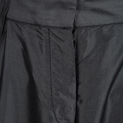 Pre Owned Marc Jacobs Dark Grey Silk Wide Leg Ankle Length Trousers L