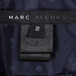 Pre Owned Marc Jacobs Blue Velvet Bow Detail Belted Blazer S