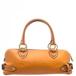 Pre Owned Marc Jacobs Orange Leather Elise Satchel