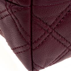 Pre Owned Marc Jacobs Burgundy Quilted Leather Baroque Shoulder Bag