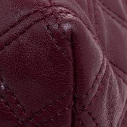 Pre Owned Marc Jacobs Burgundy Quilted Leather Baroque Shoulder Bag