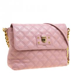Pre Owned Marc Jacobs Pink Quilted Leather Shoulder Bag