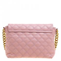 Pre Owned Marc Jacobs Pink Quilted Leather Shoulder Bag
