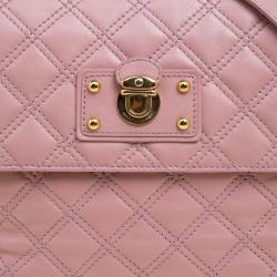 Pre Owned Marc Jacobs Pink Quilted Leather Shoulder Bag