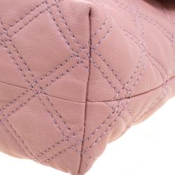 Pre Owned Marc Jacobs Pink Quilted Leather Shoulder Bag