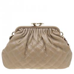 Pre Owned Marc Jacobs Nude Quilted Leather Little Stam Shoulder Bag