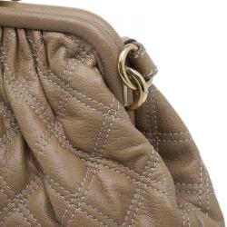 Pre Owned Marc Jacobs Nude Quilted Leather Little Stam Shoulder Bag