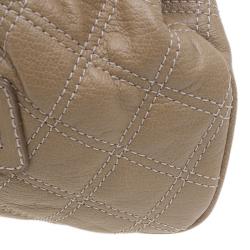 Pre Owned Marc Jacobs Nude Quilted Leather Little Stam Shoulder Bag