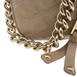 Pre Owned Marc Jacobs Nude Quilted Leather Little Stam Shoulder Bag