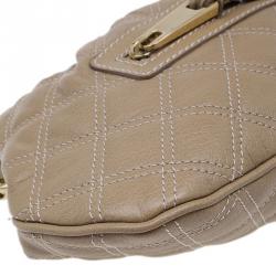 Pre Owned Marc Jacobs Nude Quilted Leather Little Stam Shoulder Bag