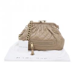 Pre Owned Marc Jacobs Nude Quilted Leather Little Stam Shoulder Bag