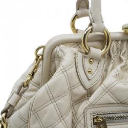 Pre Owned Marc Jacobs Beige Quilted Leather Stam Shoulder Bag