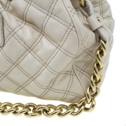 Pre Owned Marc Jacobs Beige Quilted Leather Stam Shoulder Bag