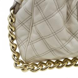 Pre Owned Marc Jacobs Beige Quilted Leather Stam Shoulder Bag