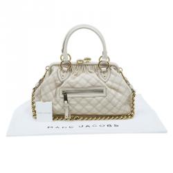 Pre Owned Marc Jacobs Beige Quilted Leather Stam Shoulder Bag