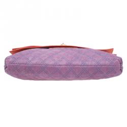 Pre Owned Marc Jacobs Purple/Orange Quilted Leather Oversized Pochette 